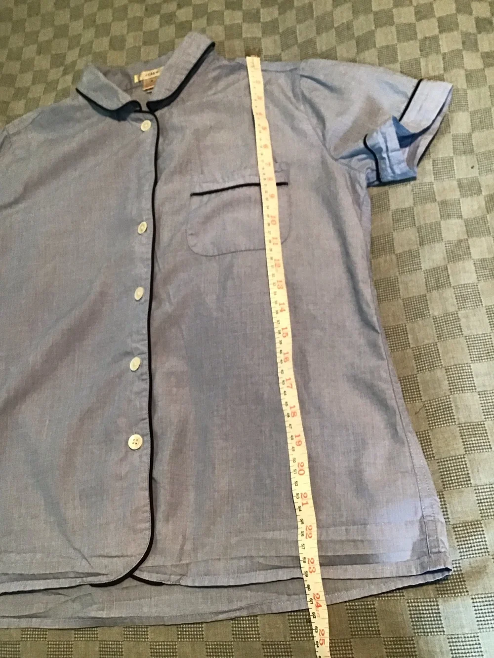 J Crew Button Down Pajama Shirt Sz S